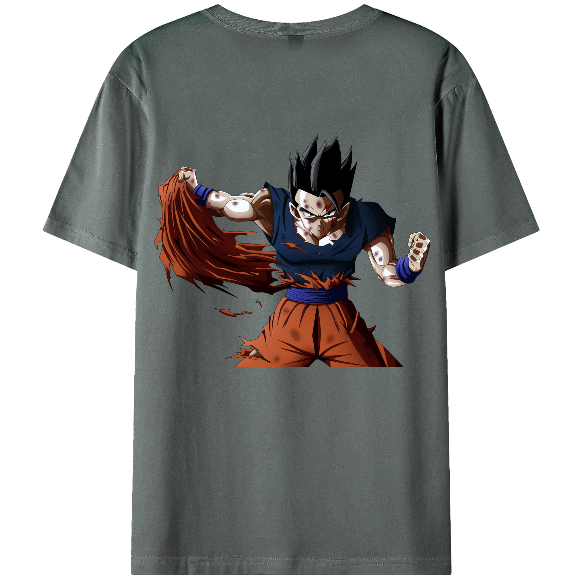 （画像用） ドラゴンボール ベジータ四世（Bejīta Yonsei）DRAGON BALL Vegeta IV 綿100％ メンズ半袖Tシャツ（バックプリント） 通気性